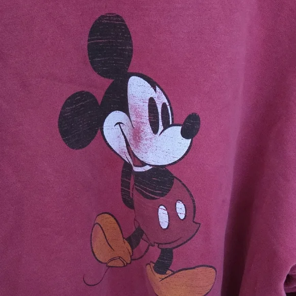 90s Vintage Disney Red Crewneck Mickey Sweater - Picture 4 of 7